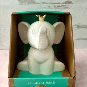 White Elephant Bank with Gold Crown
